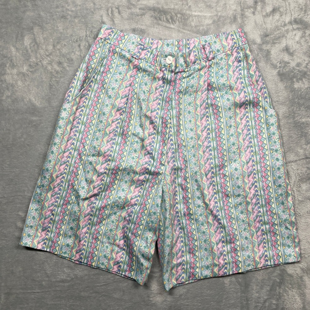 Vintage‎ Darlyn Designs Shorts Womens XS Multicolor Geometric Tribal High Waist